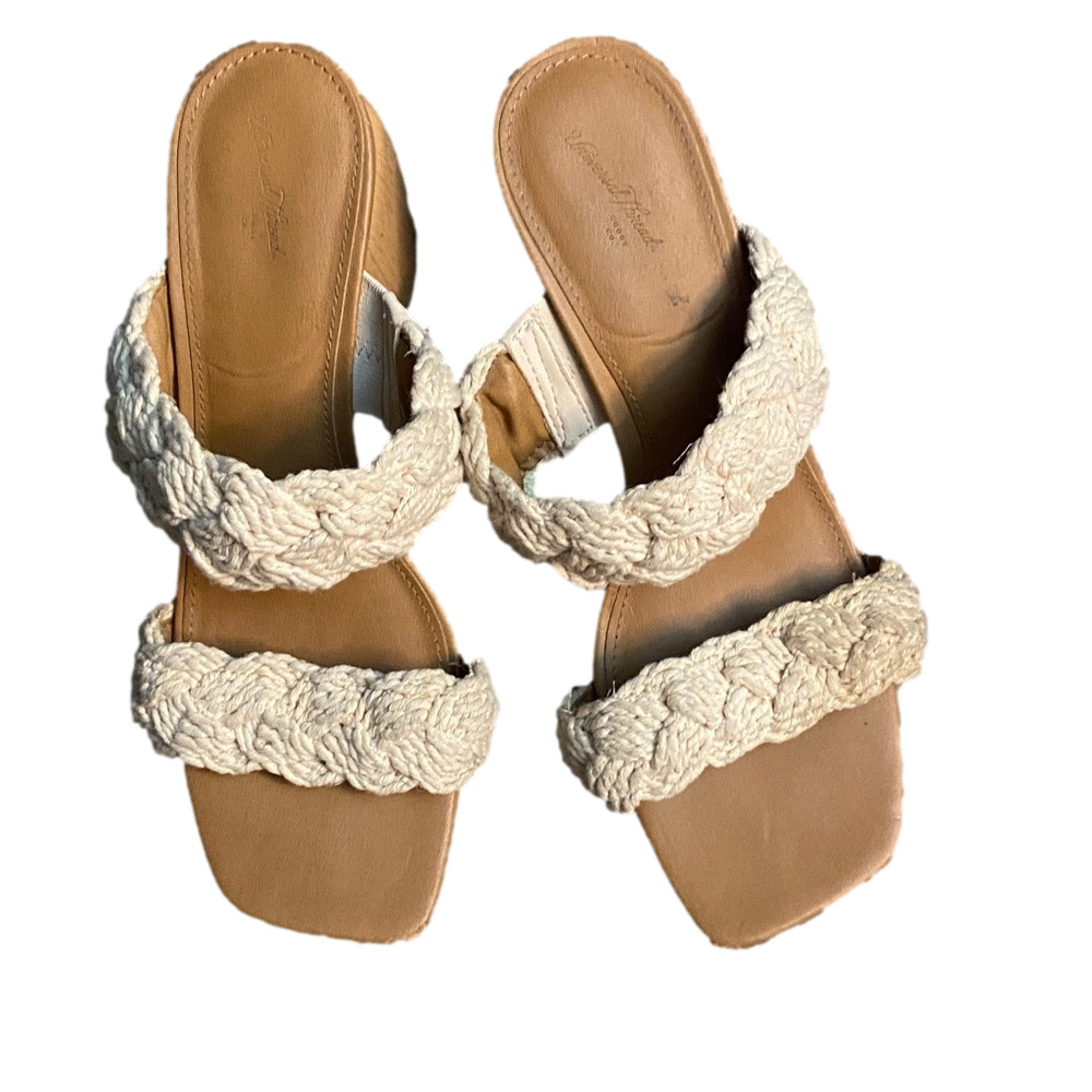 Universal Thread Tcream Braided Sandals - image 1